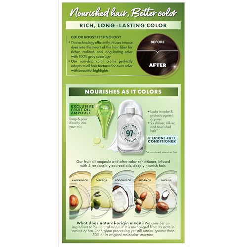 Garnier Nutrisse Nourishing Hair Color Creme, 30 Darkest Brown (Sweet Cola) (Packaging May Vary)