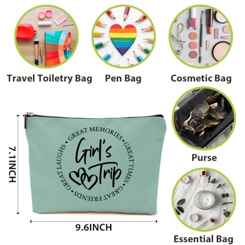 6 Pcs Girls Trip Gifts Favors, Girls Weekend Gifts Makeup Bag, Bestie Gifts Weekend Bag Travel Gifts Vacation Cosmetic Bag, Friendship Gifts for Women Friend, Graduation Wedding Gifts Toiletry Bag