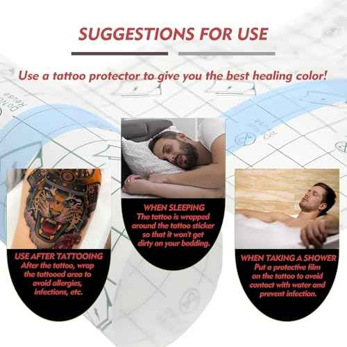 Rayyl Tattoo Aftercare Bandage Second Skin Covers Roll 6" x 2 Yard - Tattoo Waterproof Film Aftercare Bandage Waterproof, Second Skin Cover up Tape Transparent Film Healing Protective (6" x 2 Yard)