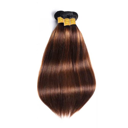 Brown Bundles Human Hair Highlight Straight Bundle 24 24 24 Inch Color 30 Bundles Human Hair Extensions Brazilian Virgin Remy Hair Weave 300g