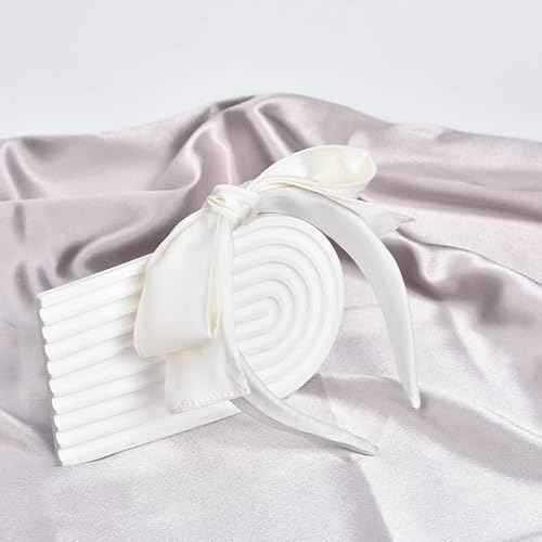 Knotted Bow Headbands for Women and Girls - White Hair Accessories with Bowknot Hair Bands and Bows