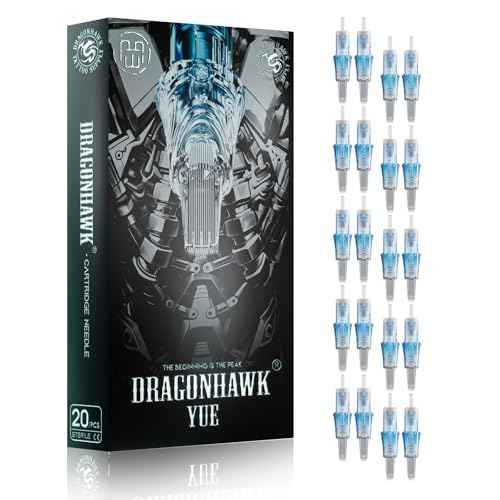 Dragonhawk Yue Magnum Tattoo Needles - 20Pcs 1207M Disposable Tattoo Cartridge Needles Color Packing Professional Tattoo Supplies for Rotary Pen Machine Gun