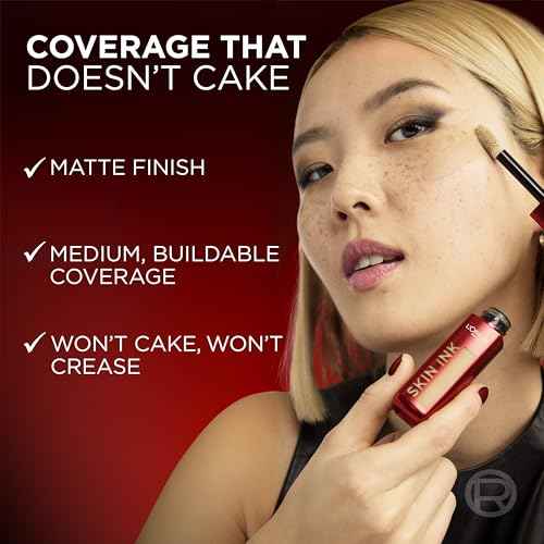 L'Oreal Paris Infallible Skin Ink 2-in-1 Foundation Concealer Hybrid Face Makeup, up to 48HR Transfer-Resistant with Buildable Light to Full Coverage, 125 Light Warm