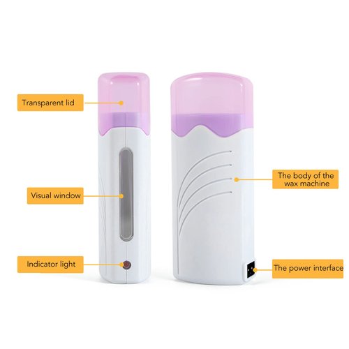 Yosoo 3PCS Epilator Machine Set Portable Electric Hair Removal Wax Epilator Machine Kit for Travel Waxing Kits Roll on Cartridge, Hair Removal for Women and Men Waxing