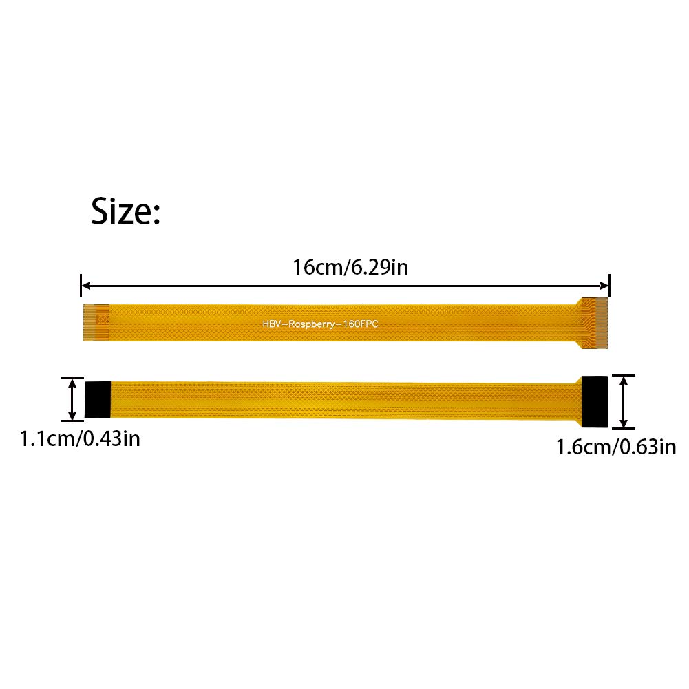 Aokin for Raspberry Pi Camera Cable, FPC Cable Ribbon Flex Extension Cable 15 Pin to 22 Pin for Raspberry Pi Zero or Zero W, Octoprint Octopi Webcam, Monitor 3D Printer, etc, 16cm/6.30in, 1 Pcs