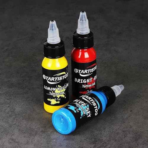 Professional Tattoo Ink Set 14 Colors 1OZ (30ml) Vegan-Friendly Pigment Tattoo Ink Supplies Ink...