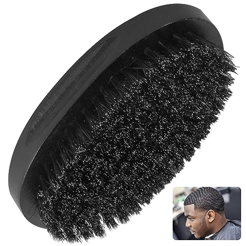 360 Curved Medium Wave Brush with Firm Boar Bristles for Cultivating Waves, Wolfing and Beards - Great Gift for Men