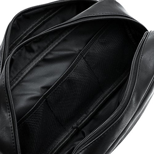 Sumnacon Toiletry Bags, Unisex PU Leather Waterproof Travel Toiletry Bag Organizer Perfect for Shaving Grooming Dopp Kit & Household Business Vacation, Cosmetic Bag with Portable Handle
