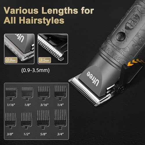 Ufree Beard Trimmer for Men Professional with Hair Clippers, Barber Clippers and Trimmers Set, Electric Razor Shavers for Men, Cordless Mens Grooming Kit for Nose, Ear, Face, Hair, Gifts