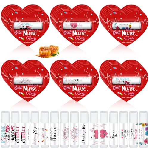 60 Pack Nurses Appreciation Gifts Bulk Lip Balms Christmas Hospital Staff Team Thank You Gifts Best Nurse Ever Fall Thanksgiving Xmas Appreciation Party Favors for Coworkers Midwife Women Presents