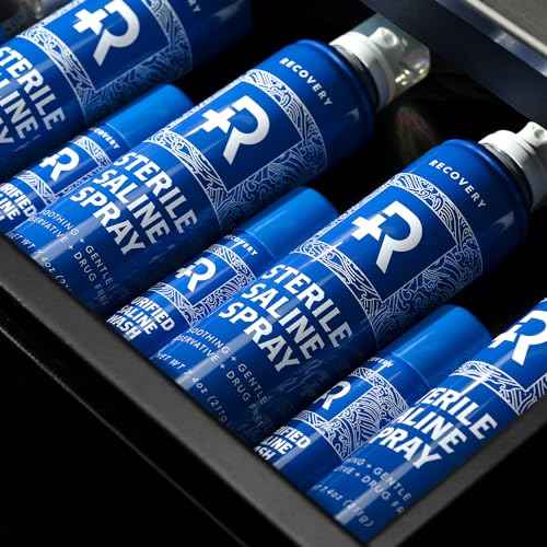 Recovery Aftercare Saline Piercing Aftercare Spray - Sterile Saline Solution for Ear, Belly & Nose Piercings - Removes Dirt & Debris - Soothing & Gentle Cleaner - Vegan & Preservative-Free (7.4 oz)