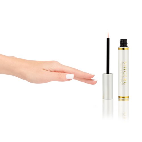 SHIGERU Lash and Brow Natural Oil-Free Growth Serum, Japanese Salon Formula for Longer, Thicker, Fuller Appearing Lashes – 5ml