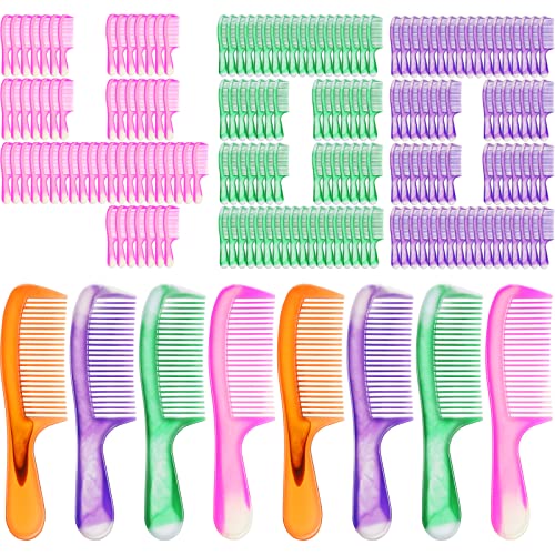 400 Bulk Individually Wrapped Hair Combs Disposable Colorful Hair Combs Bulk for Hotel Shelter Homeless Nursing Home Charity Church