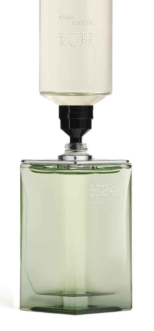 Hermes H24 Herbes Vives Eau De Parfum Rechargeable Spray for Men, 3.4 Ounce