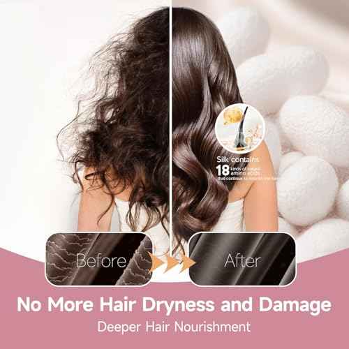 22 Momme 100% Real Mulberry Silk Bonnet for Sleeping Women, Large Hair Care Bonnet for Long Curly Hair, Double Layer Silk Wrap with Soft Elastic Band, Non-Slip Sleep Cap, Pink