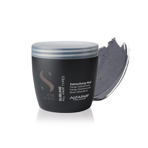 Alfaparf Milano Semi Di Lino Sublime Detoxifying Deep Cleansing Mud Treatment - Safe on Color Treated Hair - Clay-Based Detox for Hair - Professional Salon Quality - 21.1 oz.