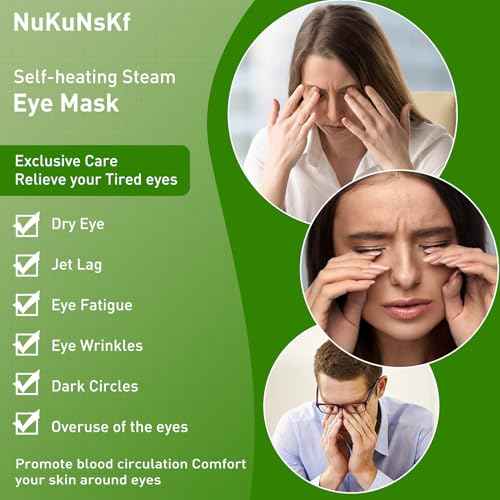 16Packs Steam Eye Mask for Dry Eyes, Self Heating Eye Mask for Relief Eye Fatigue Sleep, Disposable Moist Heating Compress Pads Travel Essentials Spa Gifts for Women Men Birthday Christmas Valentines