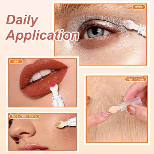 6 PCS Portable Detachable 5-Section Sponge Eyeshadow Stick Brushes, Multi-Functional Concealer Applicator Cosmetic Tools, Smudge Makeup Brush