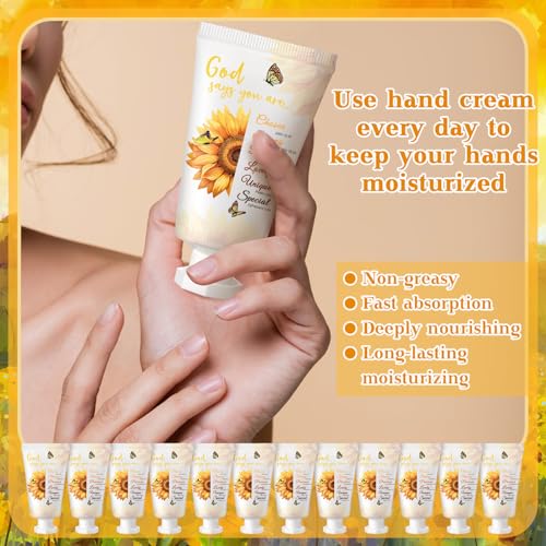 50 Pack Christian Hand Lotion Bulk Gifts for Women Christmas Stocking Stuffers Bible Mini Travel Hand Lotion for Women Church Appreciation(Rustic)