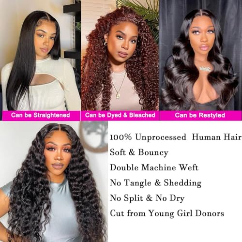 Brazilian Water Wave Bundles Human Hair 18 20 22in 10A Virgin Water Wave Human Hair Bundles for Women 100% Unprocessed Wet and Wavy Bundles
