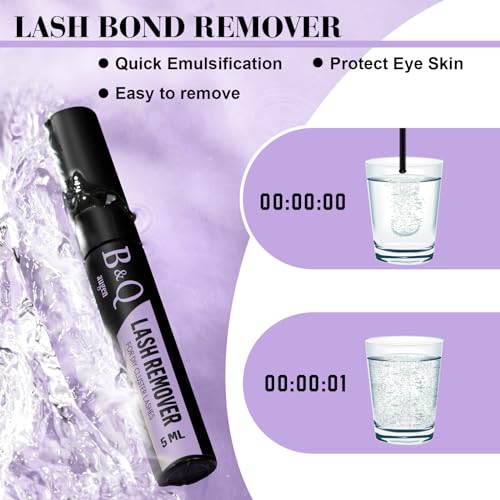 B&Q Lash Clusters Kit 280PCS Eyelash Clusters Kit,30D 40D D 9-16MIX Individual Lash Comfortable Eyelash Extension Set, Classic Look with Bond and Seal Waterproof, Remover DIY at Home(Set,30D+40D)