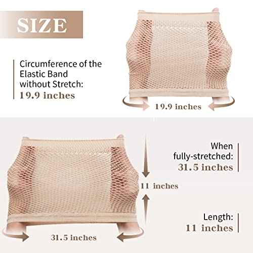 Dreamlover Wig Caps for Women, Hair Net for Wig, Mesh Wig Cap for Long Hair, Natural Nude, 2 Pieces