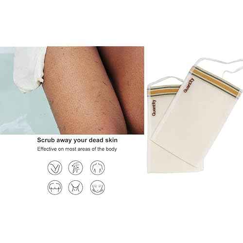 Turkish Hammam Exfoliating Mitt ? 100% Natural Floss Silk Kese Glove, Deep Body Scrubber & Dead Skin Remover for Smooth Radiant Skin, Spa Quality Exfoliator (2 Pack)