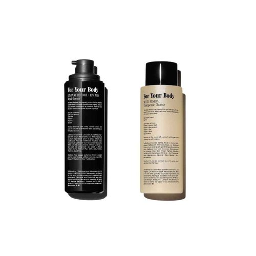 Nécessaire The Body Duo – Santal Body Wash + Retinol Body Serum Set for Fine Lines & Crepiness – Cleanser + Night Treatment with Niacinamide, AHA, Peptides & Retinol – Vegan, Dermatologist-Tested