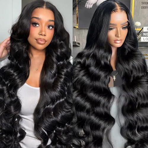 24 Inch 13x6 Lace Front Wigs Human Hair Pre Plucked Body Wave HD Lace Frontal Wigs Human Hair 200% Density Glueless Wigs Human Hair for Women