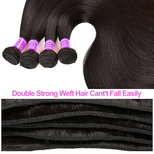 12A Straight Bundles Human Hair 22 24 26 Inch Brazilian Virgin Remy Hair Weave Human Hair Straight Bundles Hair Extension Natural Color