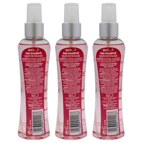So...? Pink Grapefruit Body Mist for Women - 3.5 oz Body Mist - Pack of 3