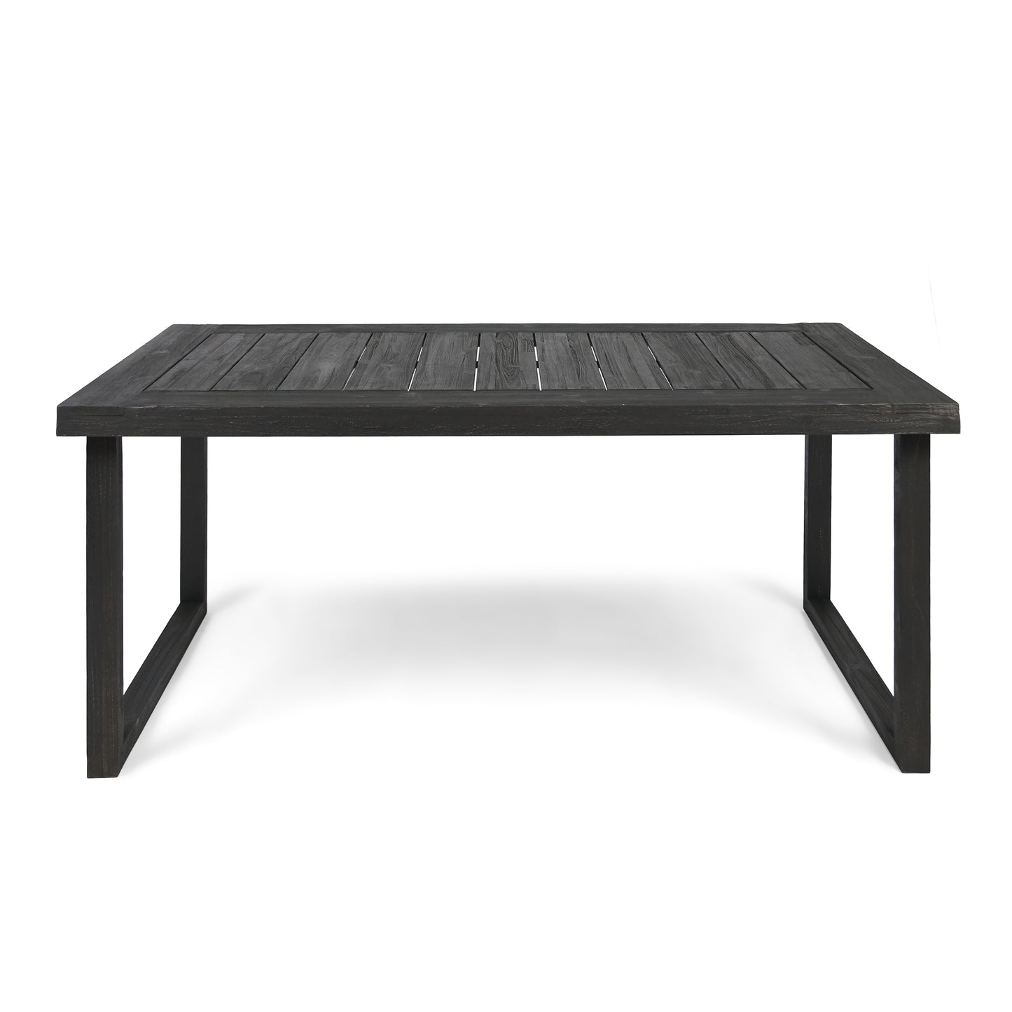Outdoor 69" Acacia Wood Dining Table - Dark Gray Finish