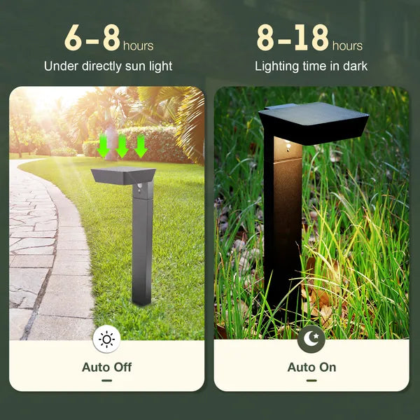 Solar Pathway Lights - LED Outdoor Landscape Lighting with Motion Sensor
