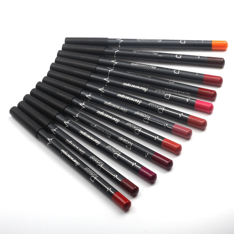 Waterproof Lip Liner Set - 12 Colors Smudge-Proof Makeup