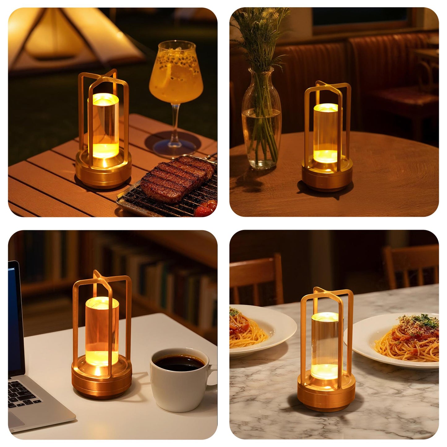 Portable Touch Control LED Table Lamp with 5000mAh Battery - Dimmable, Cordless for Bedroom Camping & Home