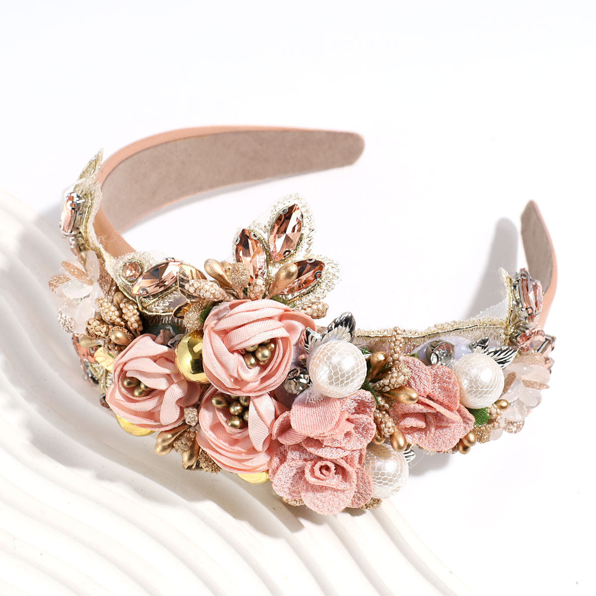 Baroque Rhinestone Pearl Headband – Multiple Colors
