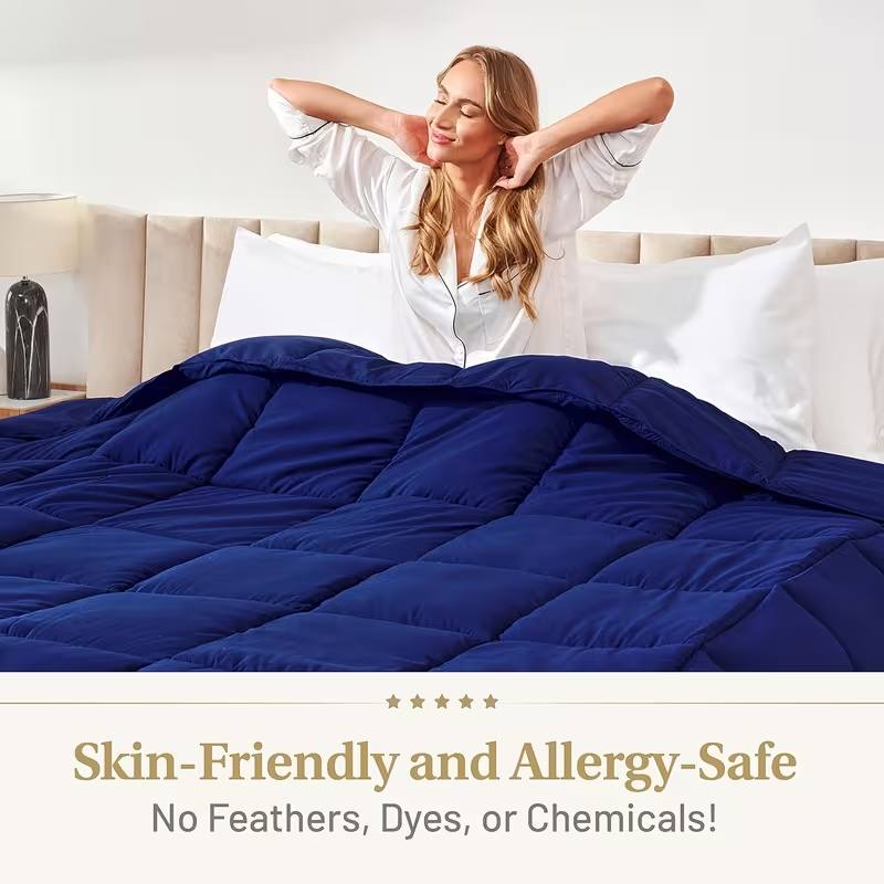 All Season Cooling Comforter - Premium Down Alternative Duvet Insert - Reversible Design