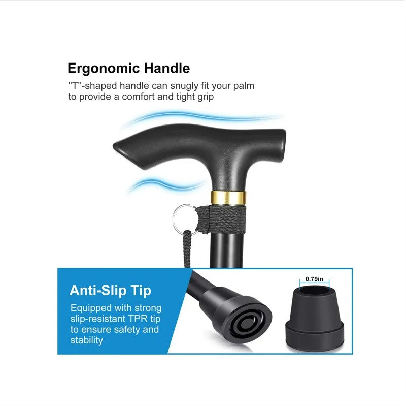 Adjustable Folding Cane for Hiking - Lightweight & Portable
