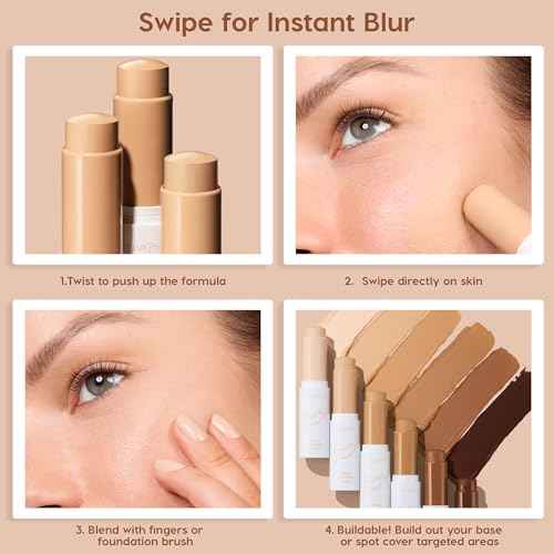 ColourPop Pretty Fresh Tinted Foundation Stick - Balm to Cream Foundation with Light to Medium Coverage - Infused with Hydrating Hyaluronic Acid, Peptides & Niacinamide - Fair 3 (0.29 oz)