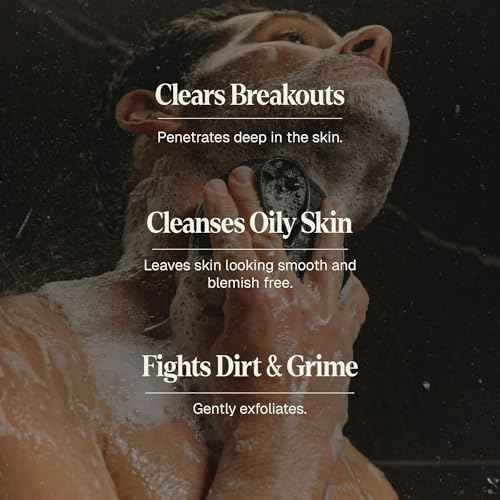 Black Wolf Men¡¯s Charcoal Powder Face Wash - 5 Fl Oz, 2 Pack - Facial Cleanser Removes Unwanted Impurities from Your Skin & Soothes Irritation