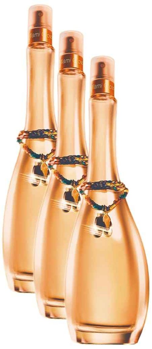 Jennifer Lopez Miami Glow For Women. Eau De Toilette Spray 3.4 Ounces (Pack of 3)