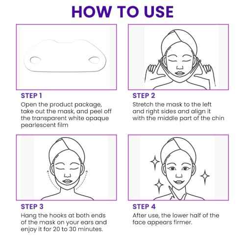 Kaely 8Pcs V Line Lifting Mask,Double Chin Mask,Chin Strap for Double Chin for Women,Face Lift Masks with Collagen,Hydrating Anti-aging