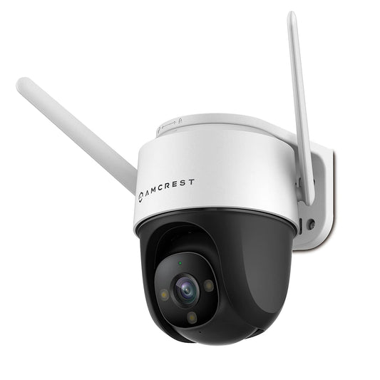 Amcrest 4MP Outdoor PT WiFi IP Camera Pan Zoom (Digital 16x) SmartHome WiFi Camera Security Speed Dome, Motorized Tilt, 98ft Nightcolor, (2.4Ghz), 107º FOV, IP66, 4MP, ASH47-W