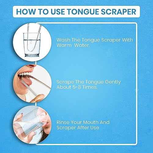Tongue Scraper for Adults by HOKIN (2Pcs Oral Care Pack) Stainless Steel Tongue Cleaners Reduce Bad Breath 100% Metal Tough Scrapers Men and Women Hygiene Product