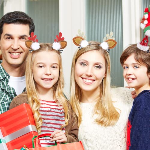 8Pcs Christmas Hair Clips Cute Decorative Christmas Hair Accessories Antlers Headdress Hairpin Christmas Tree Hat Hair Bows for Girls Women Kids Gifts