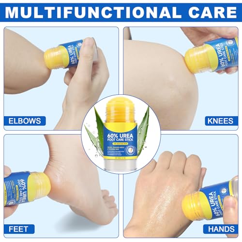 Urea 60% + 2% Salicylic Acid Foot Cream for Cracked Heels Repair - Maximum Strength Foot Moisturizer for Dry, Cracked Feet -Dead Skin Remover Foot Balm 1.4oz