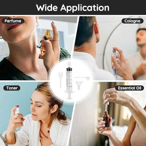 Segbeauty 5ml Perfume Refill Tool Kit, 8pcs Plastic Clear Perfume Dispenser Transfer Tool Set, Perfume Funnel Cosmetic Dispenser Pump Transfer Tool for Travel Refillable Perfume Atomizer Refill Tool