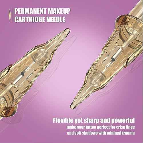 EZ Tattoo Cartridge Needles - 20Pcs #04 (1RL) Permanent Makeup SMP Round Liner 0.16MM Microblading Hair Scalp for Rotary Tattoo Machine Gun - V SELECT