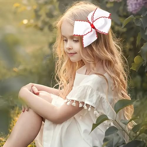 12PCS 5 Inch Hair Bows for Girls Alligator Clips Grosgrain Ribbon Unicorn Rainbow Big Bows Clips Hair Barrettes Accessories for Little Girls Kids Toddlers Teens