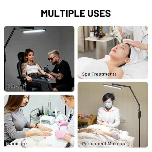 Tattoo Lights With Stand,Polarized Light for Tattoo-Includ Tattoo Vision Glass& 52mm Cpl, Adjustable Tattoo Standing Lamp for Tattoo Artist, Tattoo Studio(Shading pro)